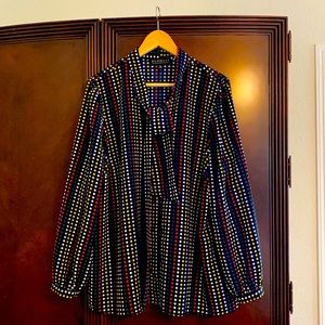 Eloquii tie-neck blouse in size 18